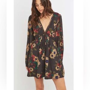 Free People Strawberry Fields Boho Floral Tunic Dress